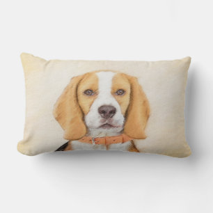 Beagle Hound Dog Malerei Original Tierart Lendenkissen