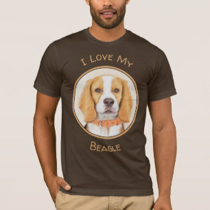 Beagle Hound Dog Malerei Original Tierart T-Shirt