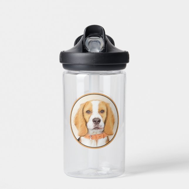 Beagle Hound Dog Malerei Original Tierart Trinkflasche (Vorne)