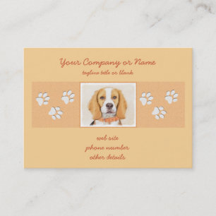 Beagle Hound Dog Malerei Original Tierart Visitenkarte