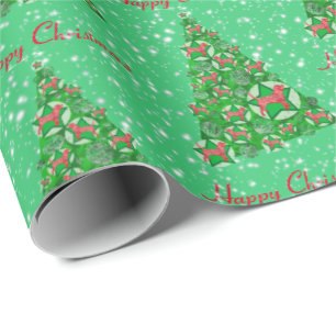 Beagle Hound Dog Weihnachtsbaum Weihnachtsstern Geschenkpapier