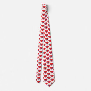 Beagle Hound Hund Red Valentine's Day White Neck Krawatte