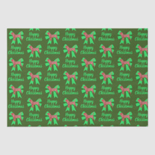 Beagle Hound Weihnachtshund & Bow Green Tissue Seidenpapier