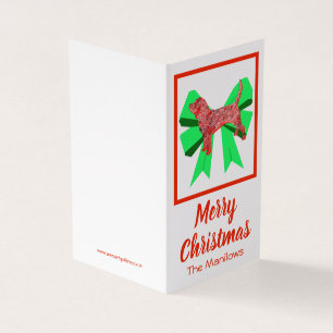 Beagle Hound Weihnachtshund & Green Bow Geschenkma