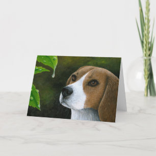 Beagle Hund 116 grün Karte