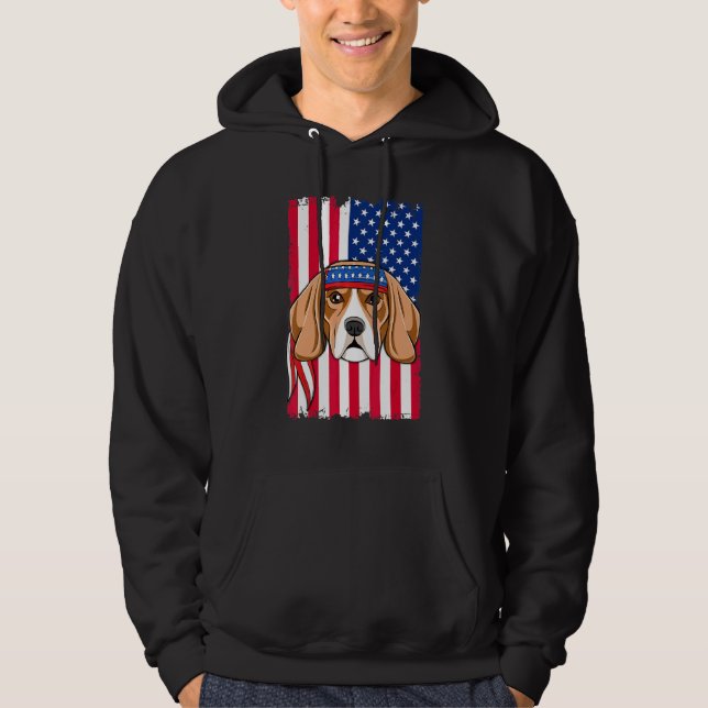 Beagle-Hund 1 Hoodie (Vorderseite)