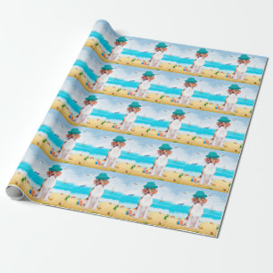 Beagle-Hund am Strand Geschenkpapier