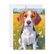 Beagle-Hund Aquarell Haustiermalerei