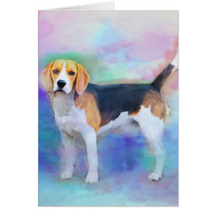 Beagle Hund Aquarellmalerei