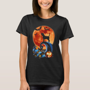 Beagle Hund Beängstigend- und Mondkostüm T-Shirt