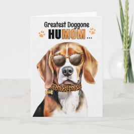Beagle Hund Bester HuMOM Muttertag Feiertagskarte