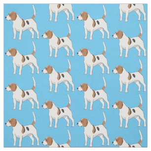 Beagle-Hund Cartoon-Illustration Stoff