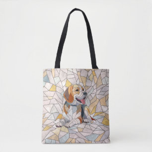 Beagle-Hund - farbenfrohe Mosaikkunst