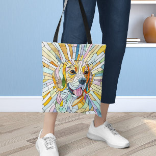 Beagle-Hund - farbenfrohe Mosaikkunst