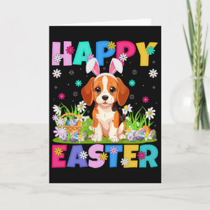 Beagle Hund Frohe Ostern Eierjagd Hase Ohr Beagle  Karte