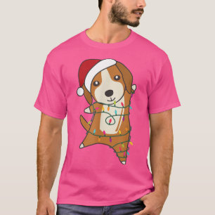 Beagle Hund Frohe Weihnachten Lichterglanz Süße Hu T-Shirt