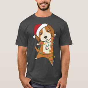 Beagle Hund Frohe Weihnachtsweih Lichter Niedliche T-Shirt