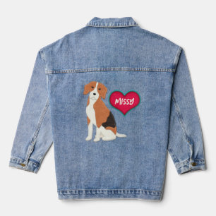 Beagle Hund fühlt, wie Sie den Namen personalisier Jeansjacke