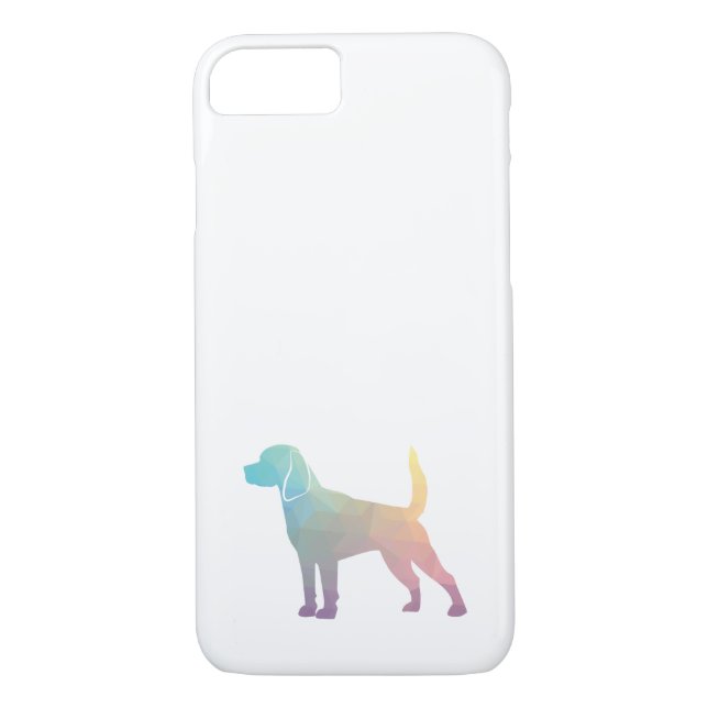Beagle Hund Geo Silhouette Pastell Case-Mate iPhone Hülle (Rückseite)