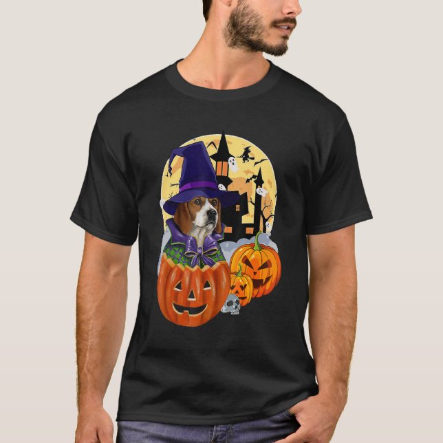 Beagle Hund Halloween Kostüm Hund Beagle Hallowee T-Shirt (Vorderseite)