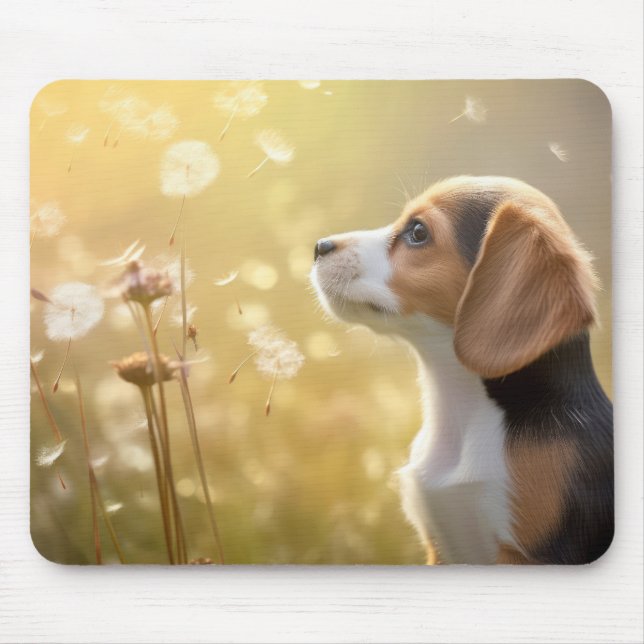Beagle Hund Haustier Tranquie Friedlich Mousepad (Vorne)