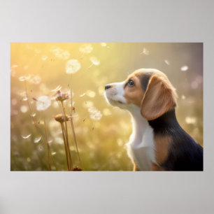 Beagle Hund Haustier Tranquie Friedlich Poster