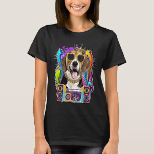 Beagle Hund Hip Hop 90er Rap Music T-Shirt