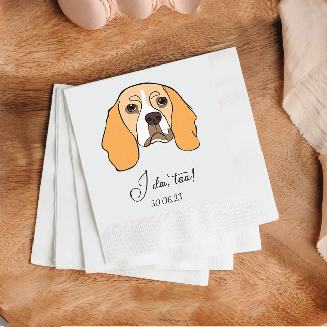 Beagle Hund I do to Dog Custom Cocktail Napkin Serviette (Von Creator hochgeladen)