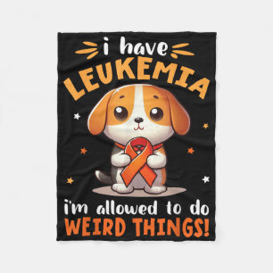 Beagle Hund Ich habe Leukämie Ich darf seltsam sei Fleecedecke