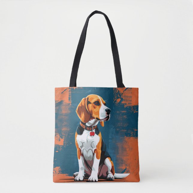 Beagle-Hund im abstrakten Hintergrund (Vorderseite)