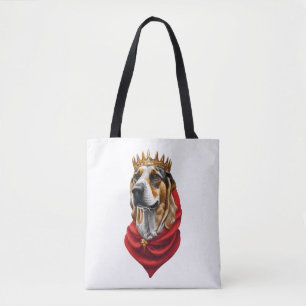 Beagle Hund in einer Krone