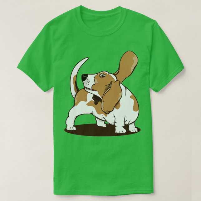 Beagle Hund jagen seinem Schwanz hinterher T-Shirt (Design vorne)