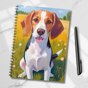 Beagle-Hund-Kunstmalerei Notizblock