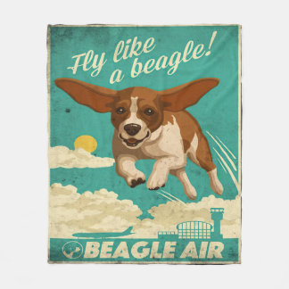 Beagle-Hund Luft Fleecedecke