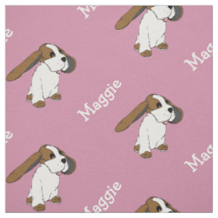 Beagle Hund mit dem Namen Blush Pink Stoff von der