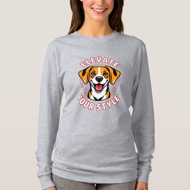 Beagle-Hund mit Textkunst T-Shirt (Vorderseite)