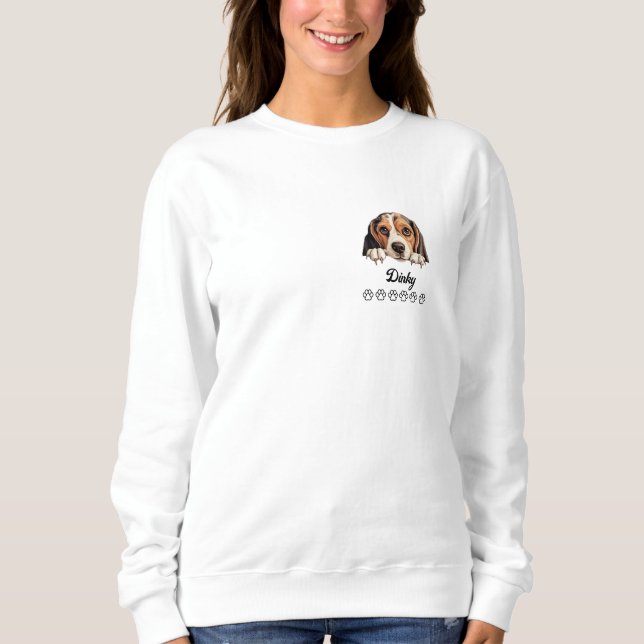 Beagle Hund Personalisiert T - Shirt (Vorderseite)