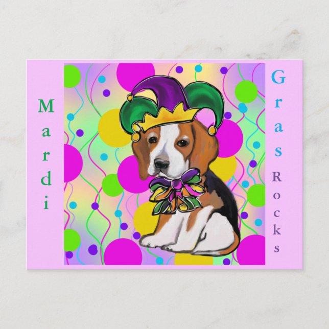 Beagle Hund Postkarte (Vorderseite)