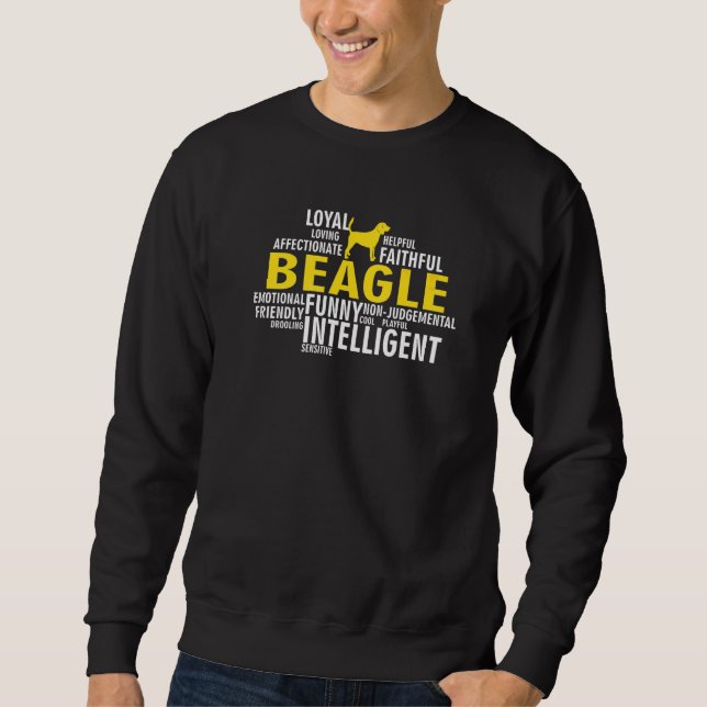 Beagle-Hund Rasse K 9 Eigenschaften Sweatshirt (Vorderseite)