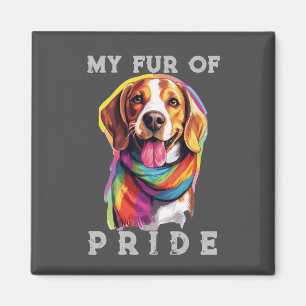 Beagle Hund Regenbogen Funny mein Pelz Stolz Magnet