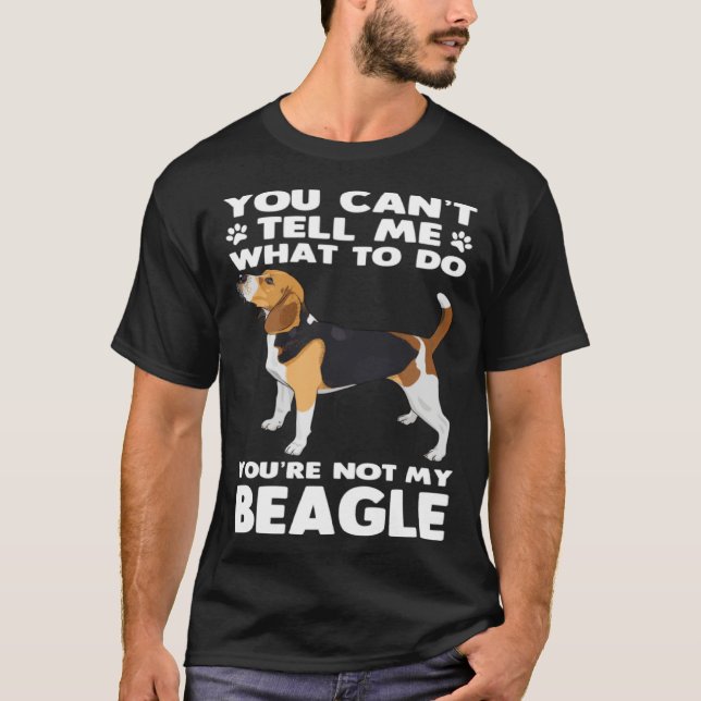 Beagle Hund Sie sind nicht mein Beagle T-Shirt (Vorderseite)