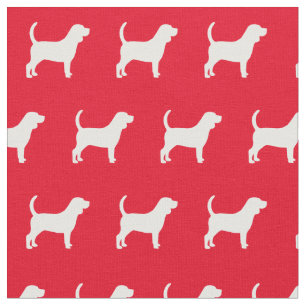 Beagle Hund Silhouette Haustier Rot Stoff