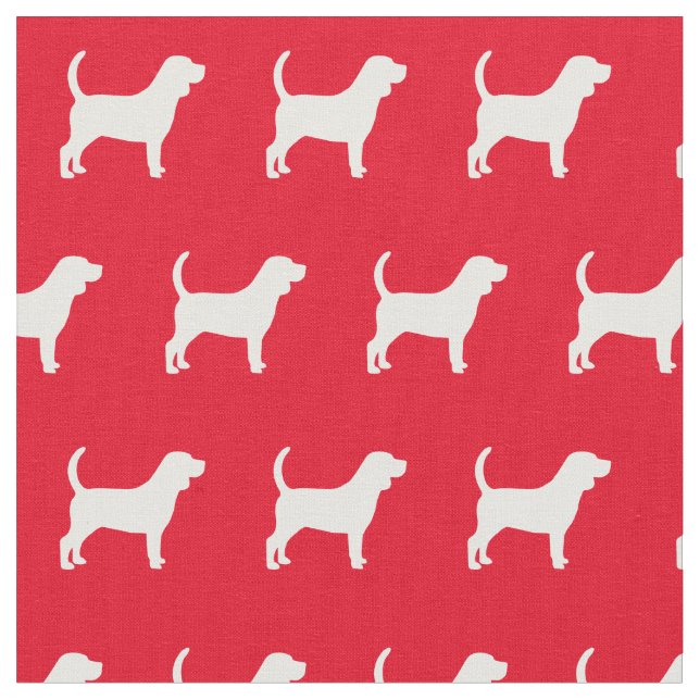 Beagle Hund Silhouette Haustier Rot Stoff (Nahaufnahme)