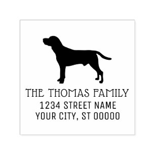 Beagle-Hund-Silhouette Name Rücksendeadresse Permastempel