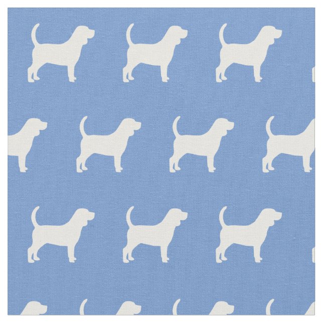 Beagle Hund Silhouette Pet Light Blue Stoff (Nahaufnahme)