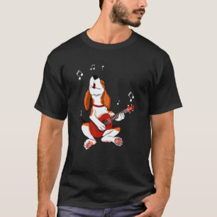 Beagle Hund spielt Gitarre Haustier Hund Liebhaber T-Shirt