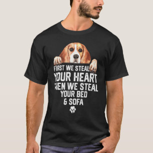 Beagle-Hund Stearstillen Sie Ihr Bett und Ihren So T-Shirt