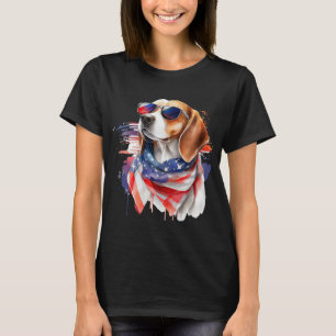 Beagle Hund Sublimations-Wasserfarben T-Shirt