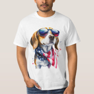Beagle-Hund-Sublimations-Wasserfarben-T-Shirt T-Shirt
