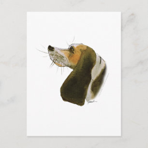 Beagle Hund, tony fernandes Postkarte